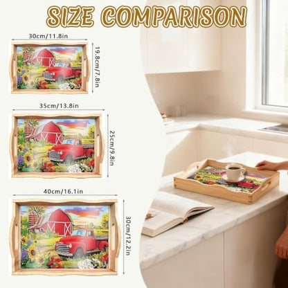 DOTSOPS DIY Red Car Diamond Painting Serving Tray with Handle for Adults - Image 5