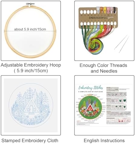Louise Maelys Garden House Embroidery Kit for Beginners Forest DIY - Image 2