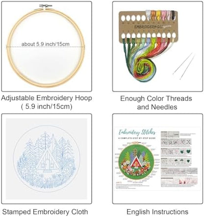 Louise Maelys Garden House Embroidery Kit for Beginners Forest DIY - Image 2
