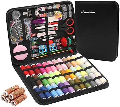 BiaoGan Extra Large Sewing Kits, 229 PCS Premium Sewing Supplies with 41 XL Thread Spools for DIY, Travelers, Adults, Beginners, Campers and Home, Sewing Machine Kits, Professional Sewing Accessories by Biaogan