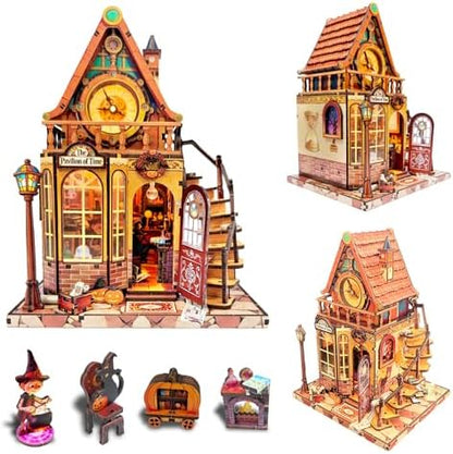 OZJAY Halloween Miniature House Kit, 3D Wooden Puzzles for Adults by OZJAY