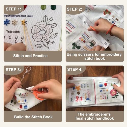 Embroidery Stitch Book Kit for Beginners & Adults ,33 Essential Stitches - Image 6