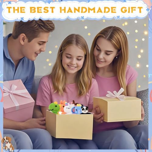 Alutaba Crochet Kit for Beginners Adults, 6pcs Animal Crochet Starter Kit - Image 6