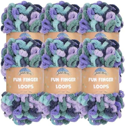 JubileeYarn Fun Finger Loops Yarn - Morpheus - 6 Skeins by BambooMN