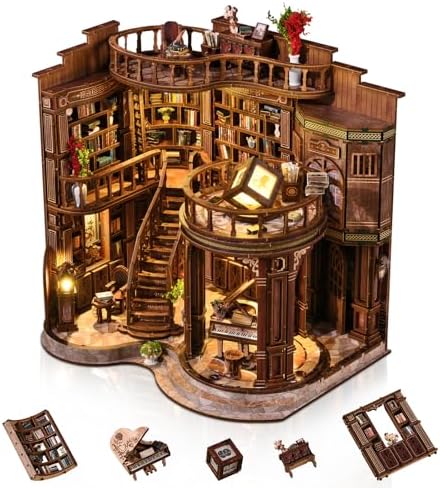 DIY Book Nook Kit for Adults, Miniature House Kit, Dream Bookstore by MakingLifeFunforCool
