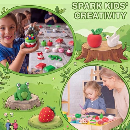 Air Dry Clay Bulk, Modeling Clay for Kids, 100 Pcs, Red,Green，White - Image 5