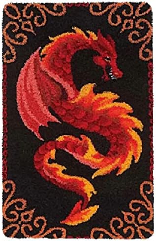 YOOTOM Dragon Latch Hook Rug Kits for Adult,Crochet Wall Hanging Tapestry by YOOTOM