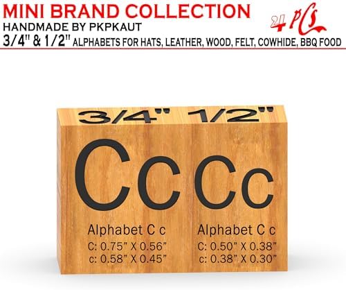 4Pcs Letters Branding Iron for Wood, Leather Branding Stamp (C c) - Image 2