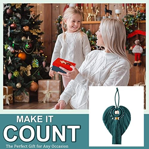 FREEBLOSS 3 Set DIY Macrame Angel Kit Macrame Angel Hanging Ornament Boho Macrame Wall Hanging Decor Macrame DIY Kit Christmas Gift for Mom Girls - Image 6