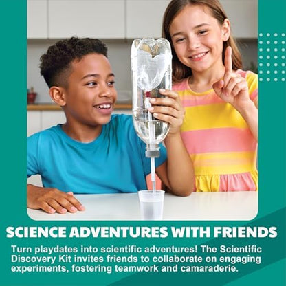 4M Scientific Discovery Kit for Kids Ages 8-12 – Over 50 STEM Experiments in Physics, Chemistry, Magnetism & Bubble Science, Build a Lemon Clock, Volcano, Magnetic Racer, Hover Disc, Educational Gift - Image 6