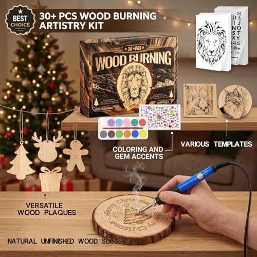 TOPWOOZU Wood Burning Tool Kit for Adults Beginners Christmas Gifts for Men - Image 6