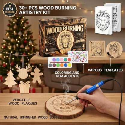 TOPWOOZU Wood Burning Tool Kit for Adults Beginners Christmas Gifts for Men - Image 6