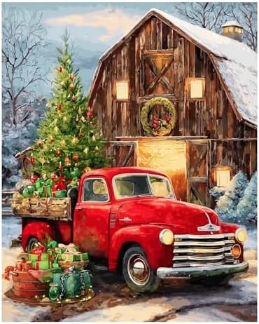 Reivworl Christmas Paint by Numbers Kit for Adults Beginner 16×20 inch by Reivworl
