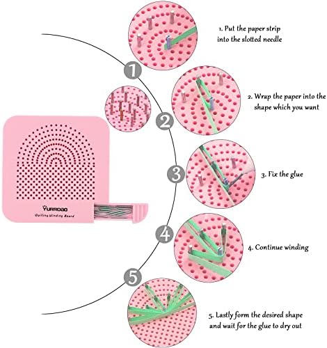 Beginner Paper Quilling Kit with 5mm Strips, 36 Colors and 10 Projects - Image 5