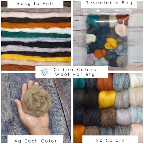 Living Dreams Yarn Needle Felting Premium Starter Kit, Animal Colors - Image 3