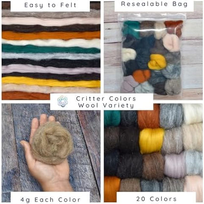 Living Dreams Yarn Needle Felting Premium Starter Kit, Animal Colors - Image 3