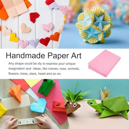 MECCANIXITY 100 Sheet Origami Paper Double Sided Pink 11.7 x 8.3 Inch Square Sheet for Art Craft Project, Beginners, Gifts Decor - Image 6