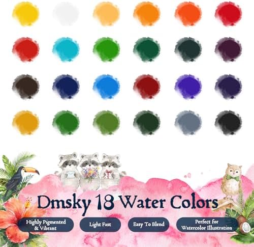 4 Pack Watercolor Workbook,Water Colors Paint Adult Set for Beginner with Step by Step,Relaxing & Easy to Paint Water Coloring Book with 24 Colors,Perfect for Gifting to Creativity & Joy for Adults - Image 7