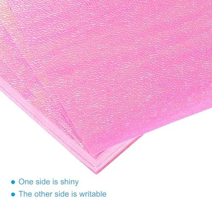 MECCANIXITY 100 Sheet Glitter Origami Paper 4x4 Inch Shiny Sparkly Square Folding Sheet 10x10cm Iridescent Paper for DIY Art, Craft Decor, Pink - Image 4