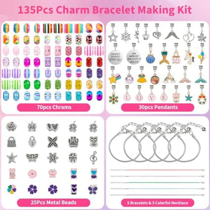 Sofier Jewelry Bracelet Making Kit for DIY Beads Charms Set Teen Gifts - Image 4