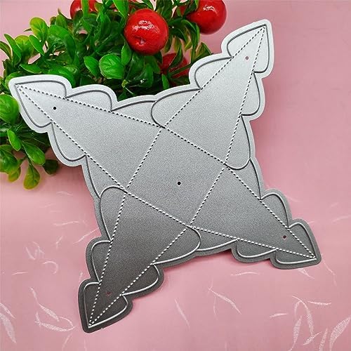 Scrapbooking Die-Cuts, Christmas Metal Cutting Dies for Card Making, Paper Craft Punch Template, Background Embossing Stencils, DIY Album Décor (Gift box-12x12cm) - Image 3