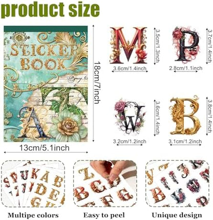 Alphabet Number Vinyl Stickers 50Sheets for Scrapbook Junk Journal Supplies - Image 3