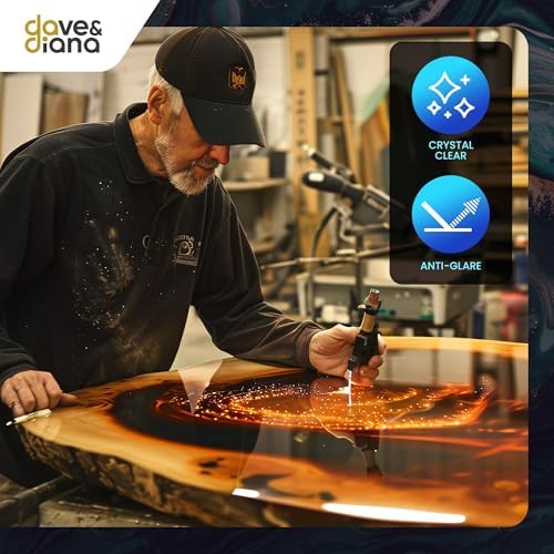 Dave & Diana Crystal Clear Epoxy Resin 1 Gallon – Includes 1/2 Gallon Each of Resin A & Hardener B, Anti-Yellowing, Wear-Resistant, High Gloss, No-Bubble Casting for Crafts, Jewelry, Woodwork & Molds - Image 6
