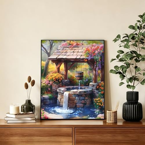 AUKELHJ Paint by Numbers Kit for Adults Beginner, Water Well, 16X20 Inch - Image 2
