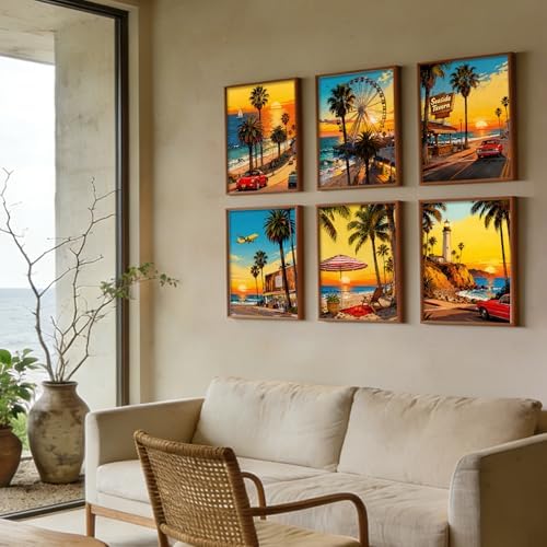 DOTSOPS 6 Pack Coastline Diamond Painting Kits for Adults Round Full Drill - Image 6
