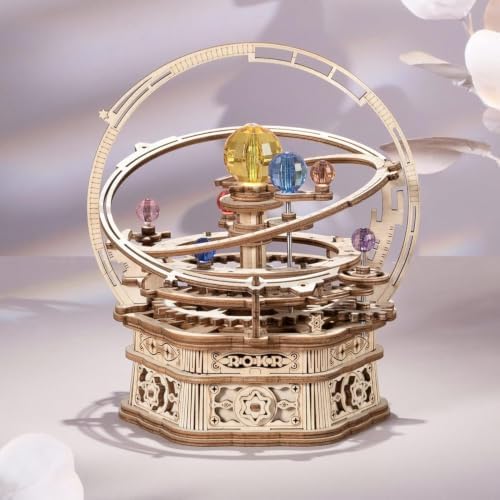 ROKR 3D Wooden Puzzles for Adults Mechanical Music Box-Starry Night, DIY Rotating Music Box Model Building Kits for Teens, DIY Crafts/Hobbies/Gifts Desk Decor for Boys Ages 14+ (Starry Night) - Image 3