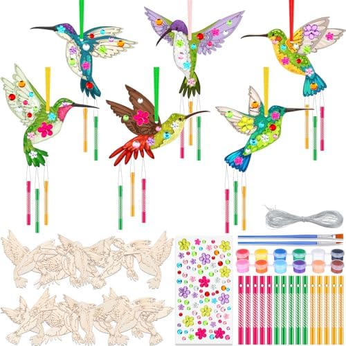 JellyArch Hummingbird 30 Pack DIY Wind Chime Kit Art and Crafts by JellyArch