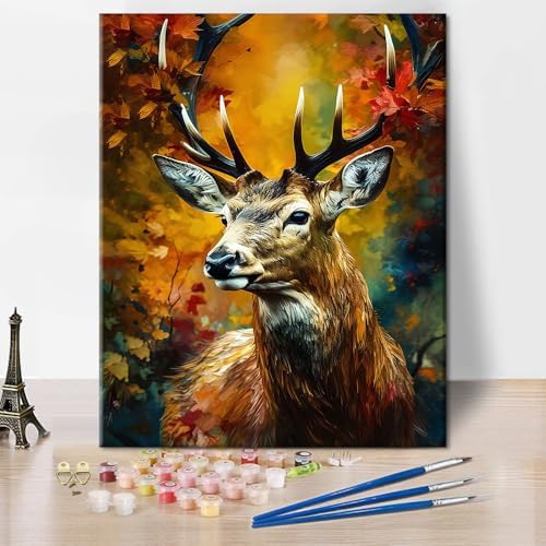 TUMOVO Paint by Numbers Kit for Adults Beginner Majestic Deer Painting by TUMOVO