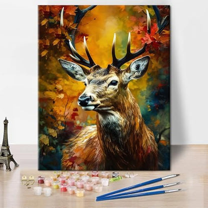 TUMOVO Paint by Numbers Kit for Adults Beginner Majestic Deer Painting by TUMOVO