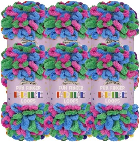 JubileeYarn Fun Finger Pride Loops Yarn - Bowie - 6 Skeins by BambooMN
