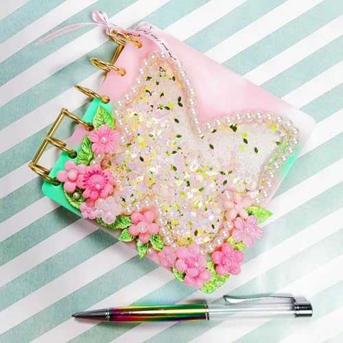 DIY Resin Shaker Journal Kit Butterfly - Complete Set with Square Notebook Molds, Binder Refills - Image 3