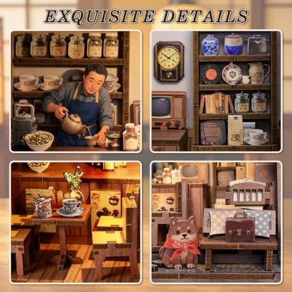 Japanese Tea House, Miniature dollouse Kit for Adults, DIY Book Nook - Image 4