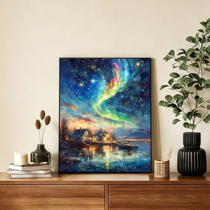 AUKELHJ Paint by Numbers Kit for Adults Beginner, Aurora, 16X20 Inch - Image 2
