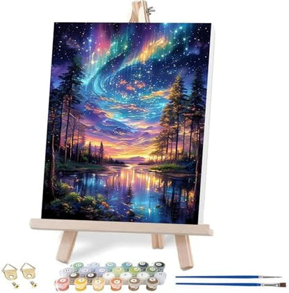 VIGEGU Aurora Paint by Numbers Kit for Adults with Framed 10x12in by VIGEGU