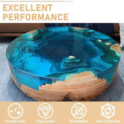 Puduo Epoxy Resin Kit 1.1Gallon, Newly Formulated Crystal Clear Epoxy Resin - Image 5