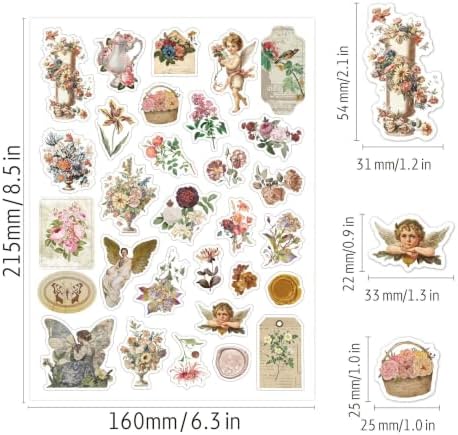 Scrapbook Supplies Kit, 24 Sheets 500+ Scrapbook Craft Paper & Vintage Stickers All-in-One Junk Journaling Set(Vintage) - Image 6