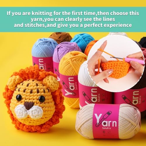 Beginner Yarn for Crocheting Cotton Crochet Yarn #4 A3 - Image 2