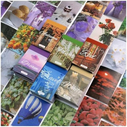 PRSTINCOL Washi Stickers Set, Assorted Colors, 6 Sets 300 Pcs by PRSTINCOL