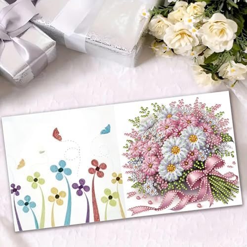 MaiYiYi 8 Pack 5D DIY Butterfly Diamond Painting Greeting Cards Art Kit - Image 4