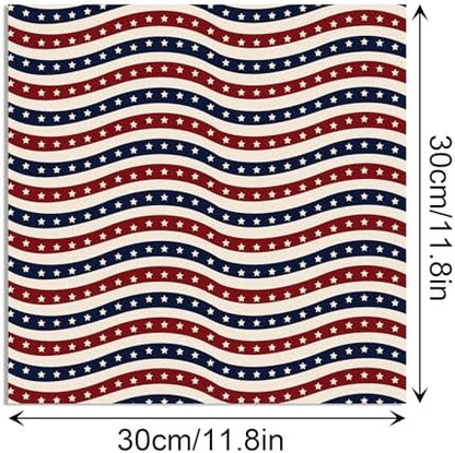 Retro Patriotic Scrapbook Paper Blue Star Patterned Papers Pad 11.8×11.8,24 Sheets Double-Sided Scrapbooking CardStock Paper for 4th of July Card Making Veteran's Day Cardmaking DIY Origami Papers. - Image 4