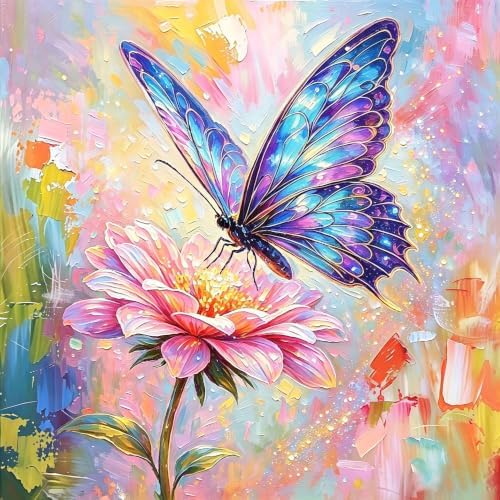 Arttoplus Butterfly Paint by Numbers Kit for Adults Beginner 16x20 inch by Arttoplus