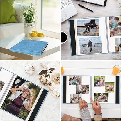 Zesthouse Large 18In Photo Album Self Adhesive 60 Pages, Scrapbook Albums with Sticky Page Holds 10x12 & 8x10 & 5X7 & 4x6 Pictures, DIY Photo Book Ideal Gift for Family Wedding Baby
