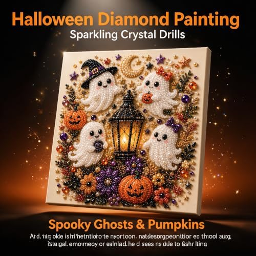 LDLXLHTE Halloween Ghost Pearl Art DIY Kit,Pearl Painting Kits for Adults - Image 2