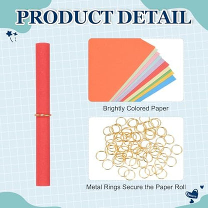 MECCANIXITY 100Pcs Message Paper Scrolls 7x14cm Lucky Wishing Red - Image 3