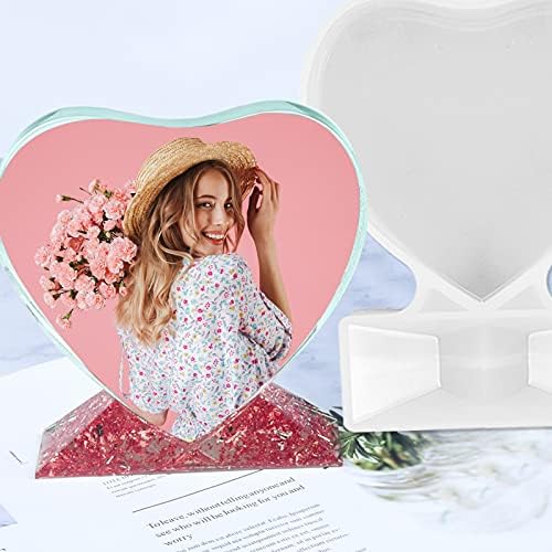 DaKuan 2-Pack Silicone Photo Frame Resin Molds Set - Rectangle & Heart Epoxy Casting Molds for DIY Crafts, Home Decor, Handmade Gifts (5.12x3.54in, 3.94x3.74in) - Reusable & Flexible - Image 3