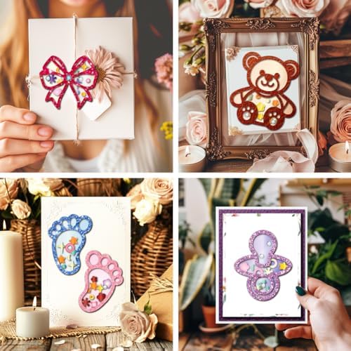 MAYJOYDIY Newborn Die Cuts for Card Making Cute Bear Bow Tie Footprints Metal Cutting Dies Onesie Embossing Cutting Stencil for Scrapbooking Craft Paper Birthday Card Gift Decoration - Image 5